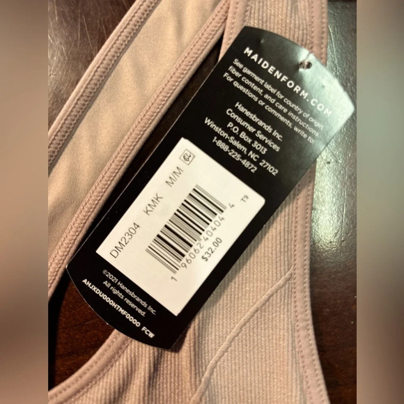 NWT Maidenform Wireless, Stretch, Seamless Rib Bra, Sandshell, M - Picture 5 of 7